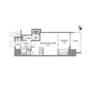 ザ・グリッド 千林レジデンス【4階】の間取り