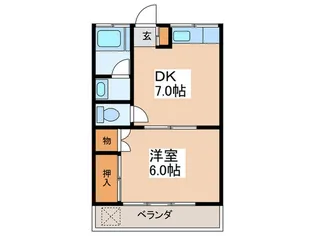 ハイツ海老沢【1階】の間取り