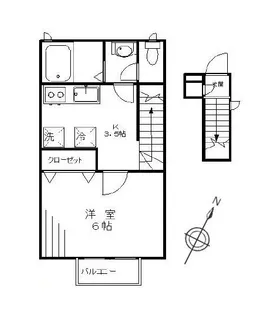 メゾンK.【2階】の間取り