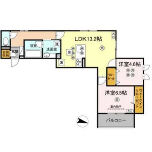 ジャンティリッツ西条【1階】の間取り