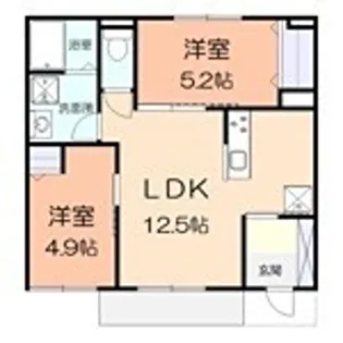 ボナールV【1階】の間取り