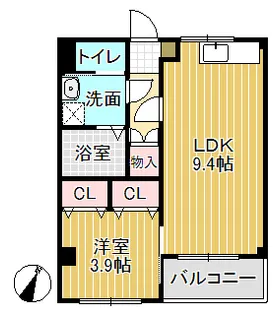 ピュア・ロード砺波【2階】の間取り