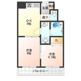 ニュー北加賀屋マンション【9階】の間取り