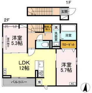 Primavera吉成台【2階】の間取り