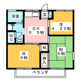 グリーンハイツA【2階】の間取り