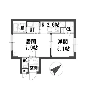 グランメール24-C【2階】の間取り