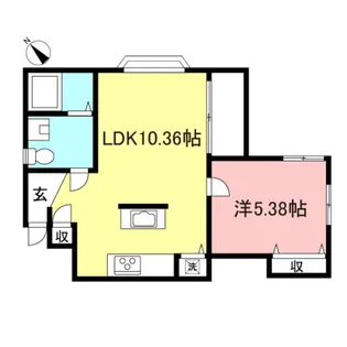 パールハイツ登戸【2階】の間取り