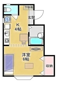 クレール薬師台2番館【1階】の間取り