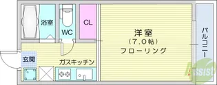 サンレモハイツ上杉A棟【3階】の間取り