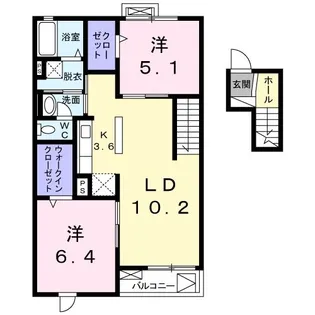 グランヒルズ【4階】の間取り