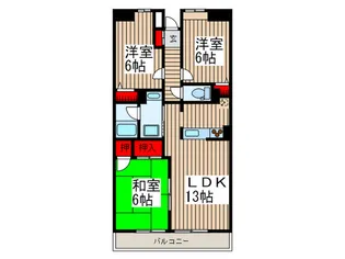 パラドールしんとしん【6階】の間取り