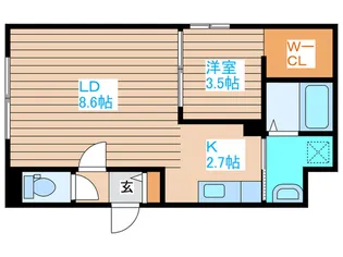 ブルーイング豊平【1階】の間取り