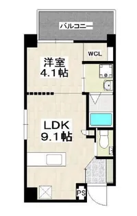 ウィル久茂地【6階】の間取り
