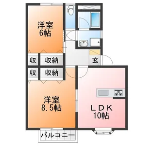 コンフォートパレス A棟【1階】の間取り
