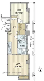 クラース広島ザ・マーク【8階】の間取り