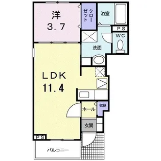 パセリハウス【1階】の間取り