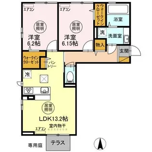 ゼフィール【1階】の間取り