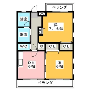 Reve Roche【2階】の間取り