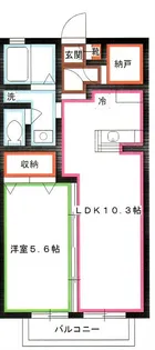 クレール武蔵野【2階】の間取り