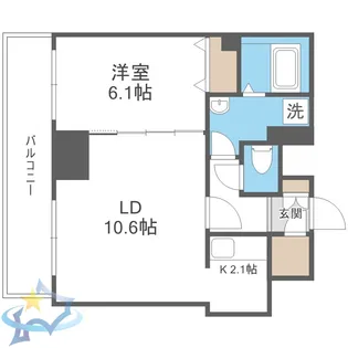 ティアラタワー中島倶楽部【27階】の間取り