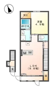 ラ・メルヴェーユ【2階】の間取り