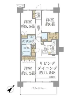BrilliaCity石神井公園ATLAS 6号棟【5階】の間取り