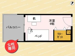 ロイヤルパークスER万代《Share万代》【2階】の間取り