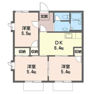 リバーサイド上永谷B【1階】の間取り