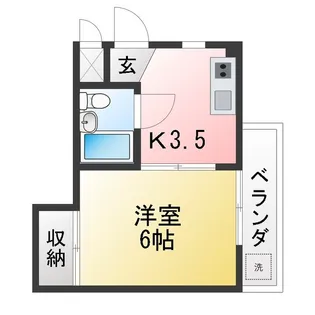 スカイハイツ森田【2階】の間取り