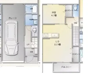 La vie ガレージ舞阪の間取り