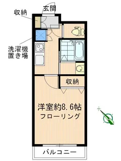 ヴェルデュール中町【1階】の間取り