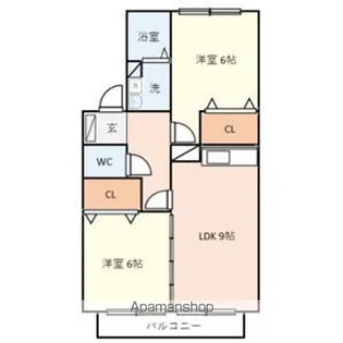 ビオテルム【2階】の間取り