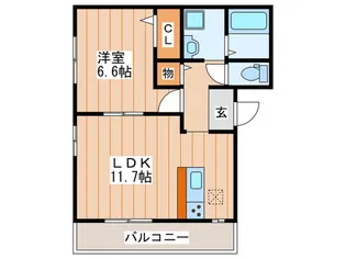 ソレイユかやしま【3階】の間取り