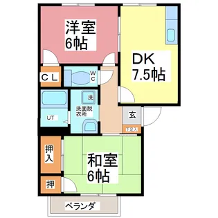 フレグランス美里【1階】の間取り