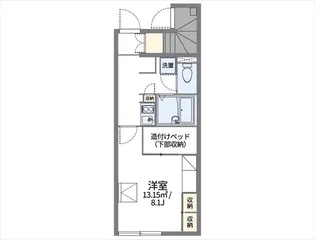 レオパレスフォンテーヌ岐阜【1階】の間取り