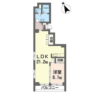 オクタビア・ヒルA棟【5階】の間取り