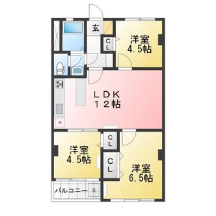 篠原コーポラスB棟【5階】の間取り