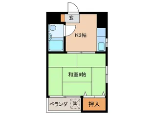 シティ姪浜B棟【3階】の間取り