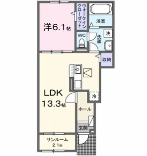 アレキサンドライト【1階】の間取り