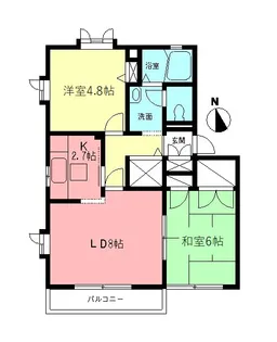 グランパルクA【2階】の間取り