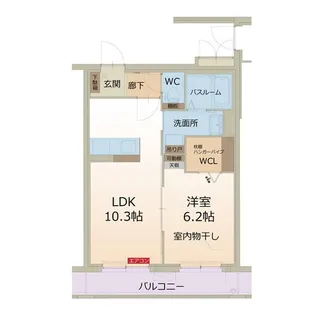 グーテンターク【1階】の間取り