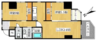 リバーサイドII【6階】の間取り