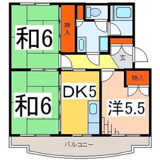 ハイツ中山【3階】の間取り