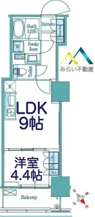 パークアクシス横濱関内SQUARE【4階】の間取り