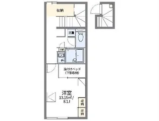 レオパレス小見川【2階】の間取り