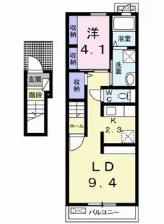 レーヴ・フルリール【2階】の間取り
