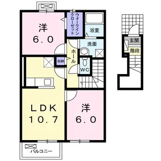 ブルーベルベット【2階】の間取り