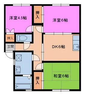 エメリー横代II A棟【2階】の間取り