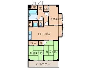 旭ファイブ【6階】の間取り