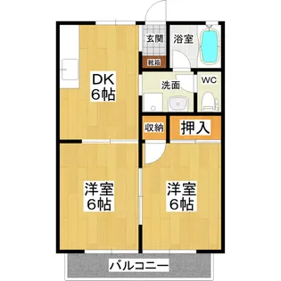 クレイドル並木【1階】の間取り